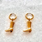 Cowboy Boot Huggie Earrings