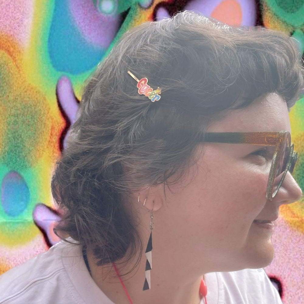 
                
                    Load image into Gallery viewer, Yellow Owl Workshop Queer Hairpin
                
            
