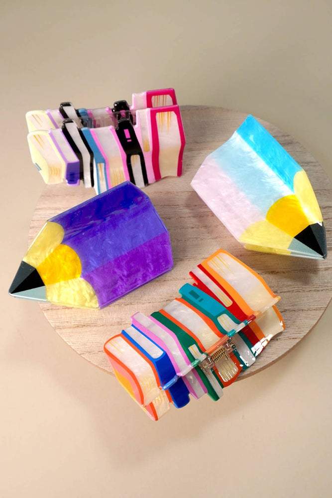 BOOK STACK SCHOOL HAIR CLAW CLIPS | 40H857: BOOK1
