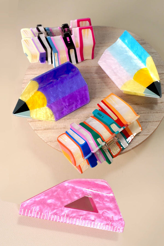 BOOK STACK SCHOOL HAIR CLAW CLIPS | 40H857: BOOK1