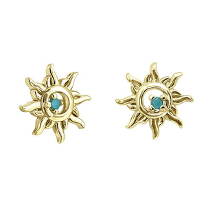 
                
                    Load image into Gallery viewer, Hippie Chic by OP Sun Turquoise Stud Earrings
                
            