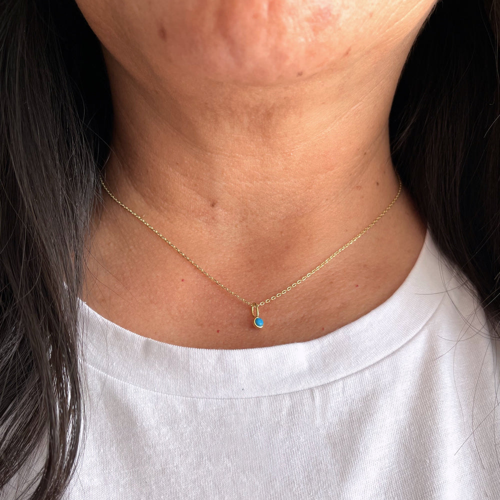 
                
                    Load image into Gallery viewer, Hippie Chic by OP Tiny Dot Stone Necklace
                
            