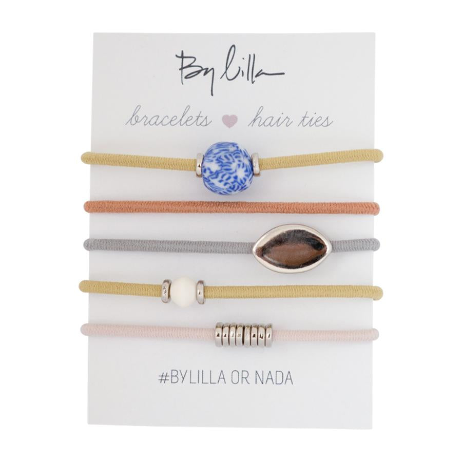 
                
                    Load image into Gallery viewer, By Lilla Green Tea Hair Tie Set
                
            
